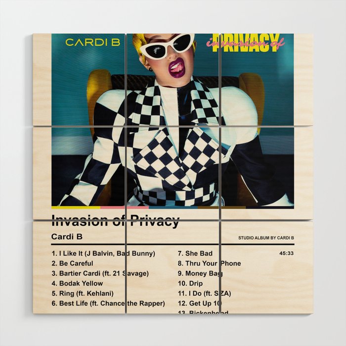 Cardi B - Invasion of Privacy Album Wood Wall Art