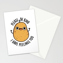 Be Kind I Have Peelings Too Cute Potato Pun Stationery Card