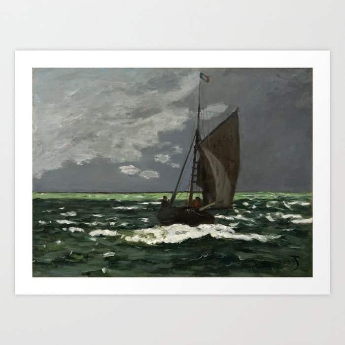 Claude Monet, Seascape - Storm, 1867 Art Print