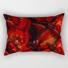 Inner Glow 4 Spiral Red Rectangular Pillow