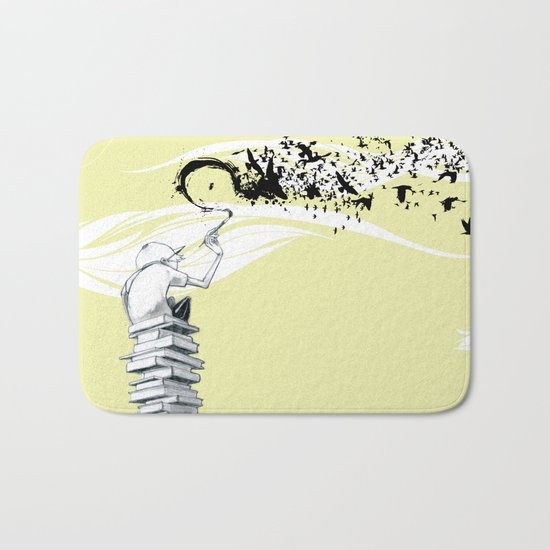 Glue Network Print Series "Education & Arts" Bath Mat