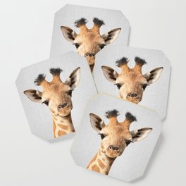 Baby Giraffe - Colorful Coaster | Digital, Wildlife, Photo, Minimal, Modern, Africa, Kids, Children, Giraffe, Baby 