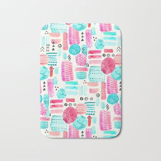 Dots, Circles and Dashes Bath Mat