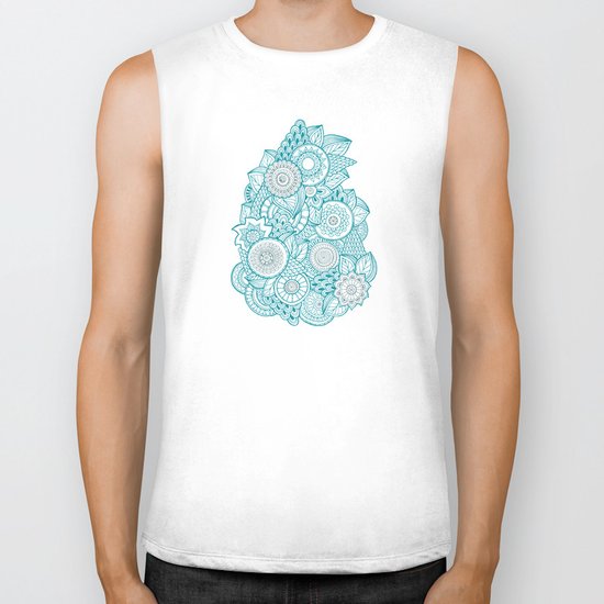 BOHO TURQUOISE PATTERN Biker Tank
