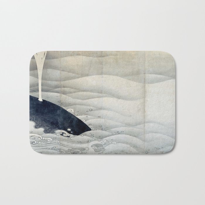 ito jakuchu – whale Bath Mat