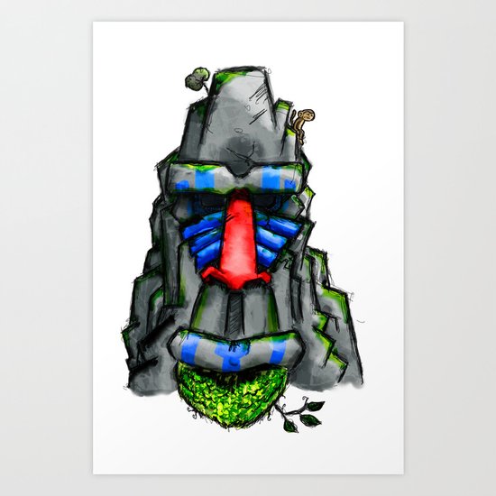 All hail the great Monkey Rock! Art Print
