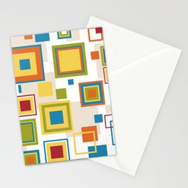 Abstract square patterns Stationery Cards