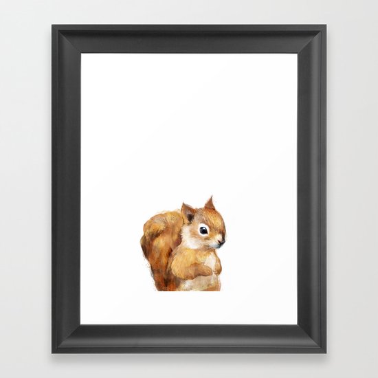 Little Squirrel Framed Art Print