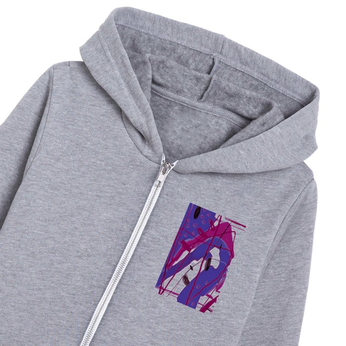 Abstract Art. Contemporary Painting.  Kids Zip Hoodie