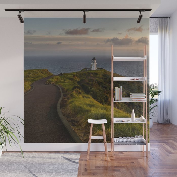 New Zealand Photography - Cape Reinga Lighthouse Under The Sunset Wall Mural