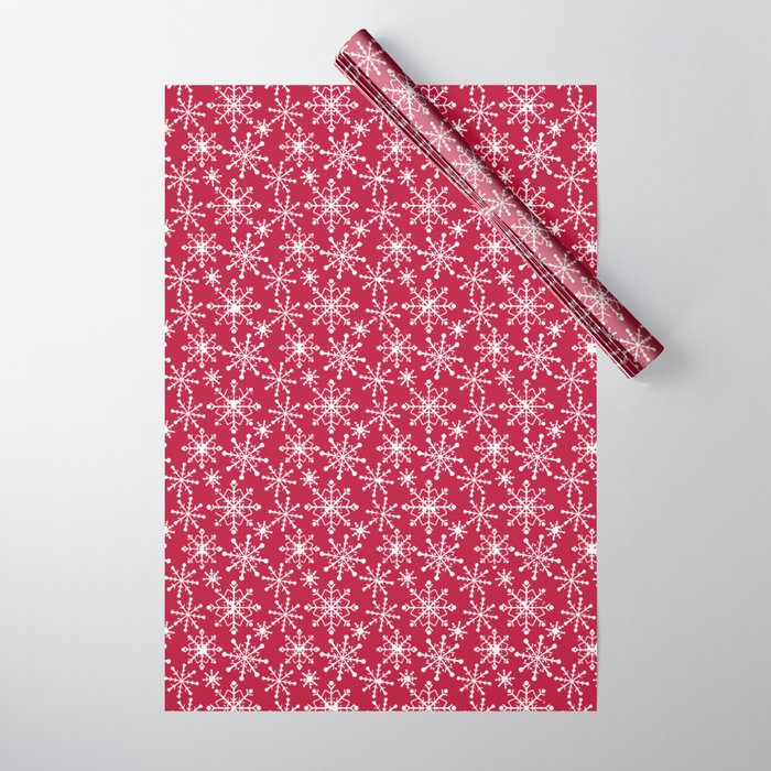 Let-It-Snow-White-Red-b Wrapping Paper