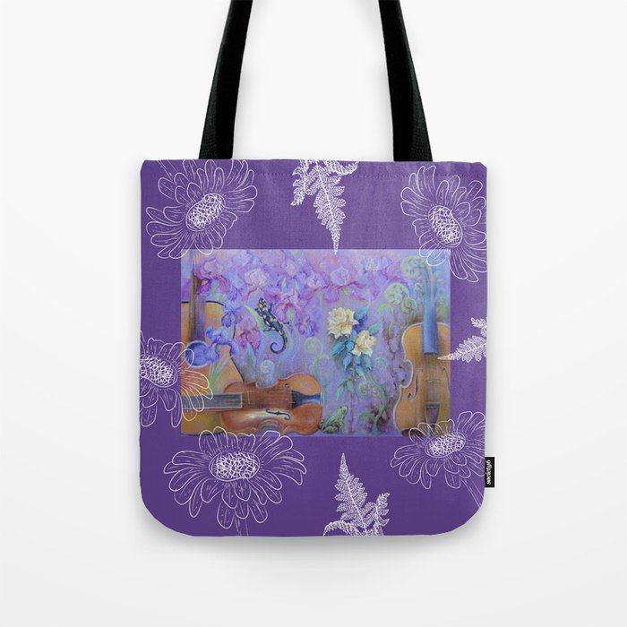 Music of flowers - Ultraviolet composition Tote Bag