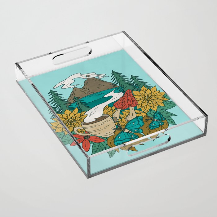 Pacific Northwest Coffee and Nature Acrylic Tray