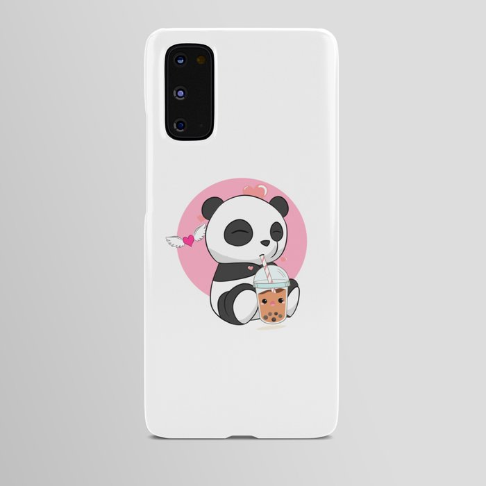 Cute Panda Chibi Drinking Boba Bubble Tea Android Case