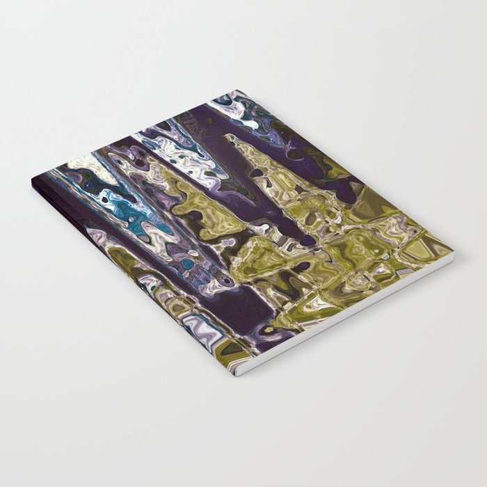 Dark Blue And Green Abstraction Notebook