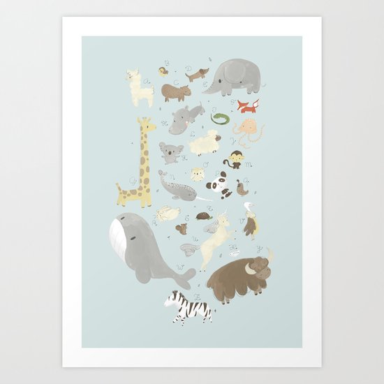 Animalphabet Art Print