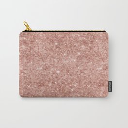 Luxury Rose Gold Sparkly Sequin Pattern Carry-All Pouch
