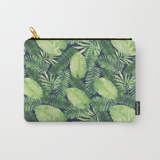 Tropical Branches Pattern on Dark 02 Carry-All Pouch