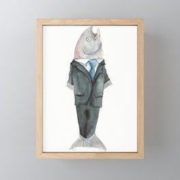 Professional Salmon Framed Mini Art Print