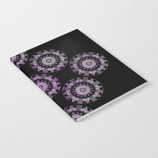 Ethnic mandalas in purple Notebook