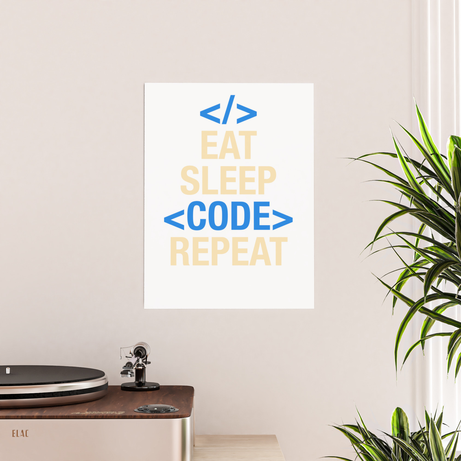 Eat Sleep Code Repeat Gift Poster By Teerock Society6