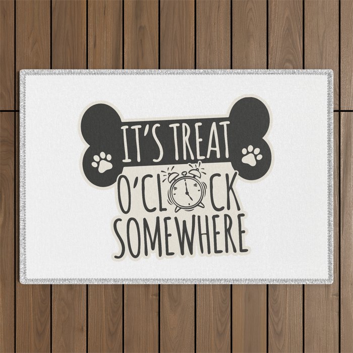 It's Treat O'Clock Somewhere Outdoor Rug