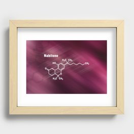 Nabilone synthetic cannabinoid, Structural chemical formula Recessed Framed Print