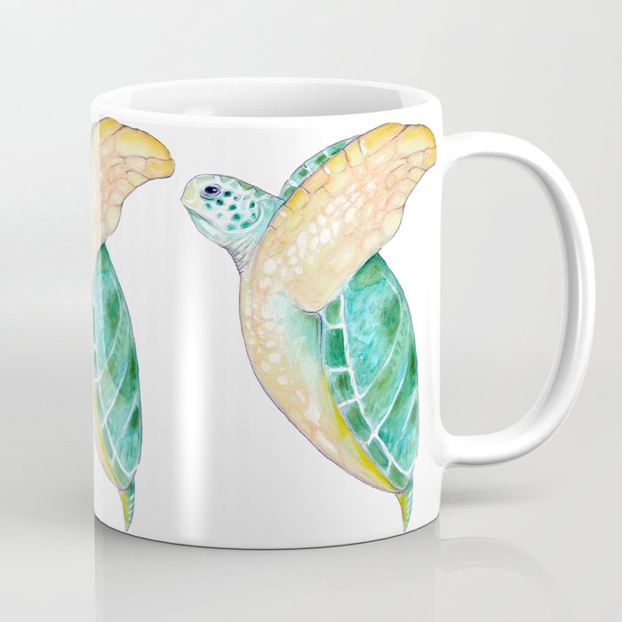 Green Ceramic Cup (Sea Turtle)