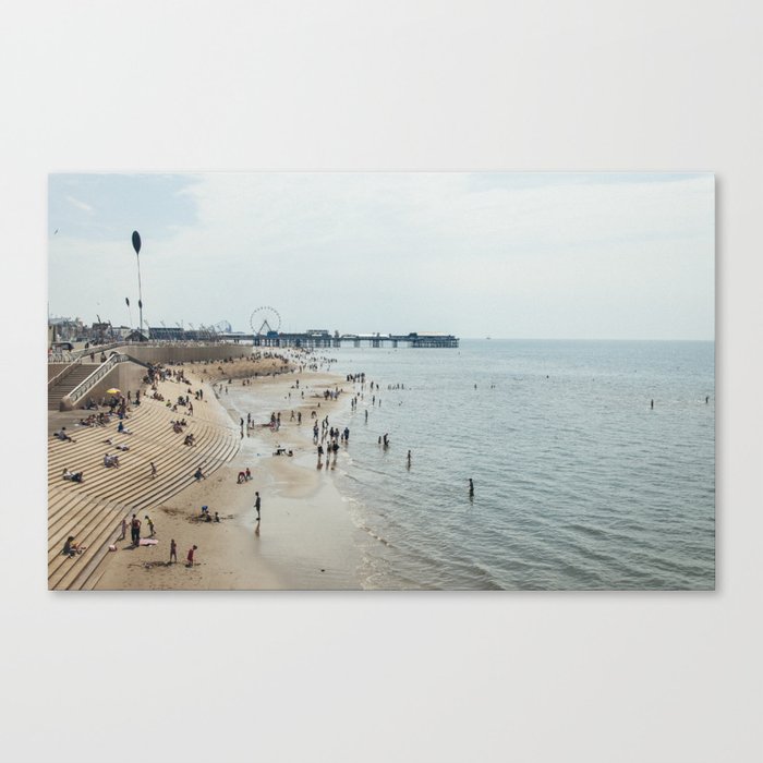 People by the sea Canvas Print