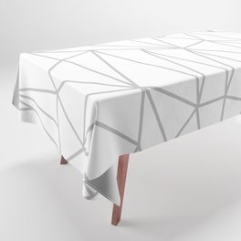 Geometric Cobweb (Gray & White Pattern) Tablecloth