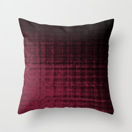 Black and burgundy mosaic dark gradient Throw Pillow