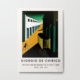 Giorgio De Chirico - Mystery and melancholy of a street, 1948 Metal Print