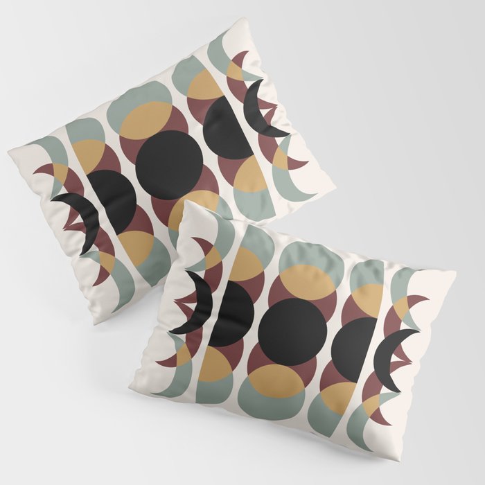 Moon Phases Abstract XII Pillow Sham