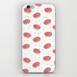 Cute Doughnut Print Seamless Pattern iPhone Skin