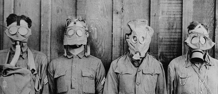 American British French German Gas Masks Coffee Mug