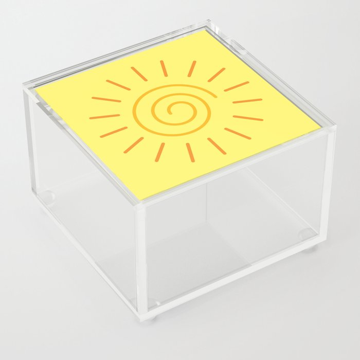 Sun Design Yellow & Orange Acrylic Box