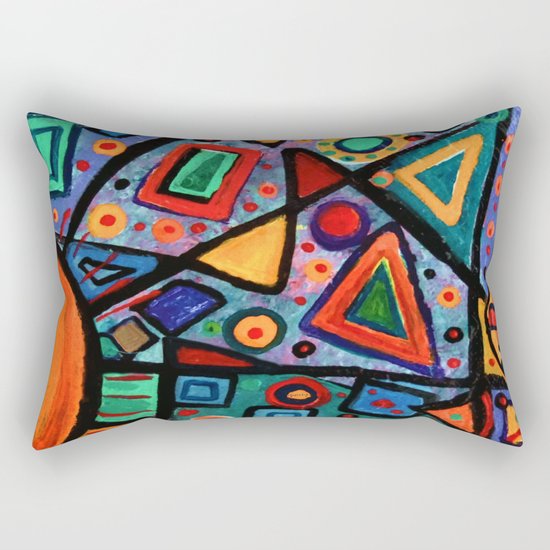 Abstract Sun Rectangular Pillow