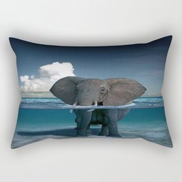 elephant in the sea Rectangular Pillow