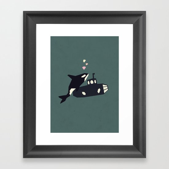 K is for Killer whale Framed Art Print