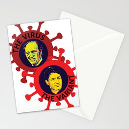 Trudeau the Virus and the Variant Stationery Cards