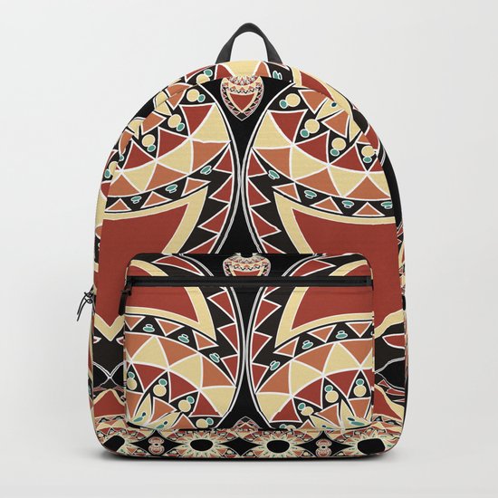 Ethnic petals. Pattern. Backpack