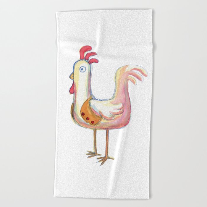 Barry the Chicken Beach Towel