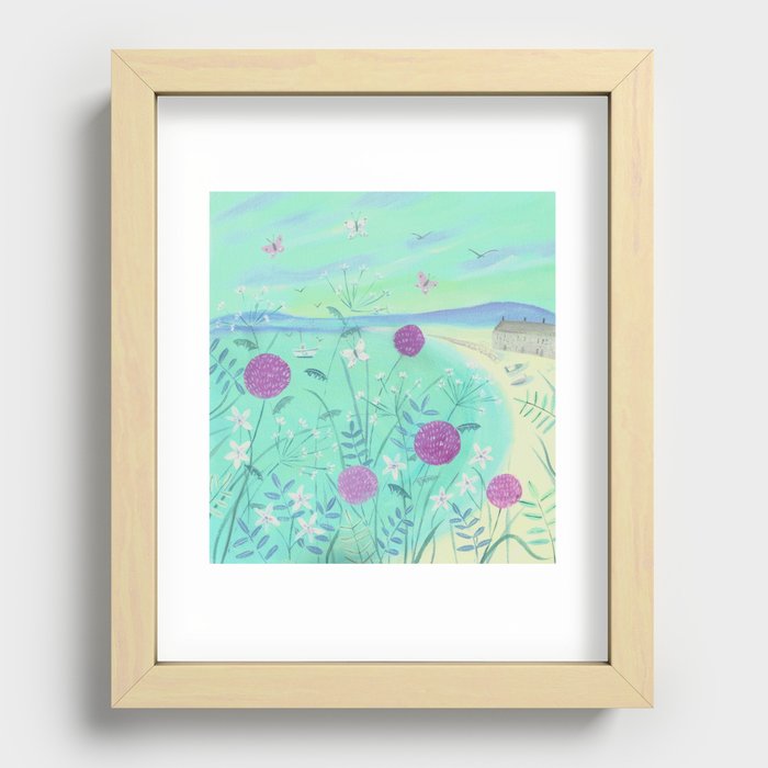 Coastal Flowers Recessed Framed Print