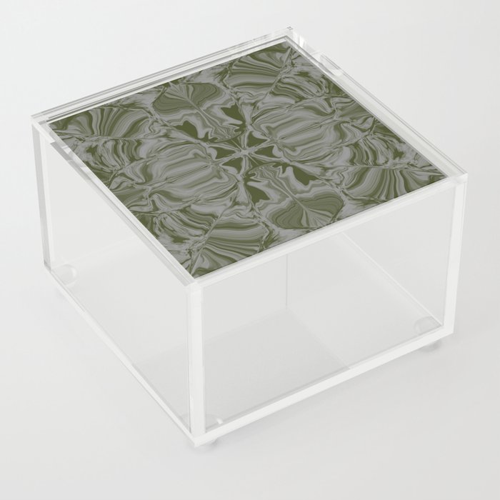 Multidimensional Olive  Acrylic Box
