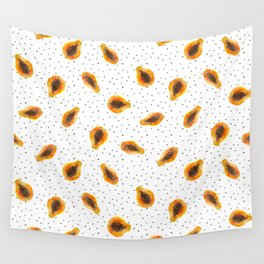 Papaya vibes || watercolor Wall Tapestry