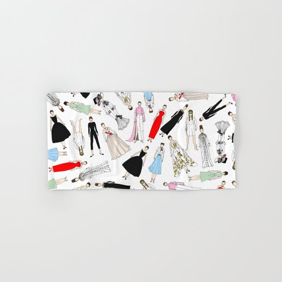 Audrey Hepburn Fashion (Scattered) Hand & Bath Towel