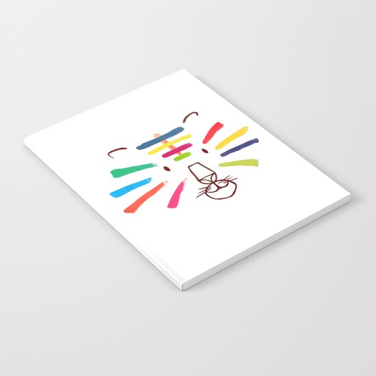 Tiger With Colorful Stripes Notebook