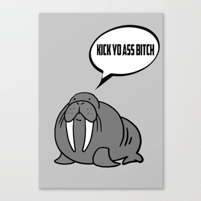 Angry Walrus Canvas Print