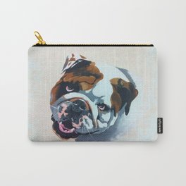 Ebull Carry-All Pouch | Happy, Painting, Bull, Illustration, Underbite, English, Dog, Pet, British, Bulldog 