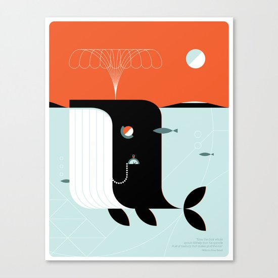 Time the dark whale Canvas Print